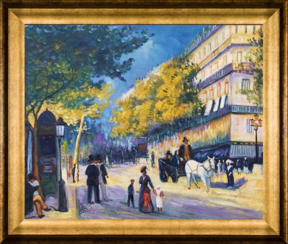 The Great Boulevards, 1875 - Athenian Gold Frame 20"X24"