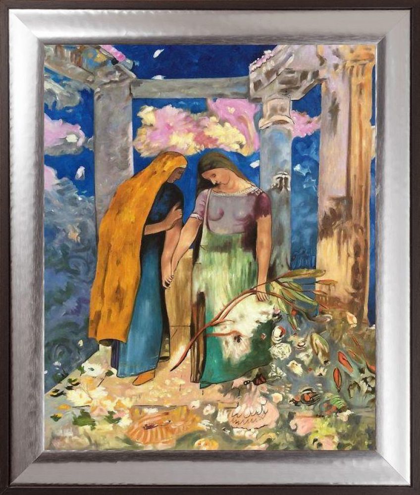 Mystical Conversation, 1896 Pre-framed - Magnesium Silver Frame 20" X 24"