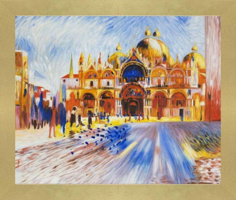 The Piazza San Marco Venice, 1881 Pre-framed - Semplice Specchio Frame 20" X 24"