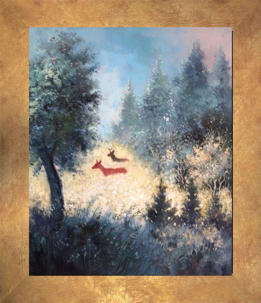 September Morning Reproduction Pre-framed - Florentine Gold Frame 20"X24"