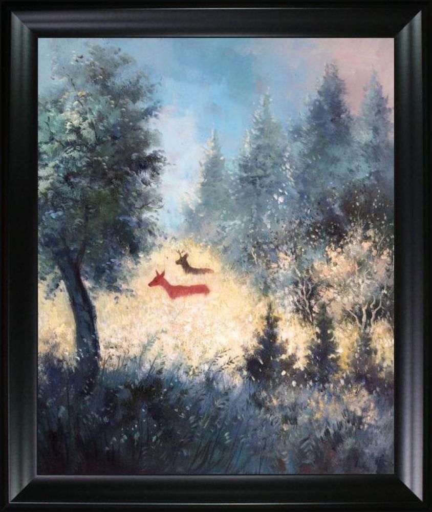 September Morning Reproduction Pre-framed - Black Matte Frame 20"X24"