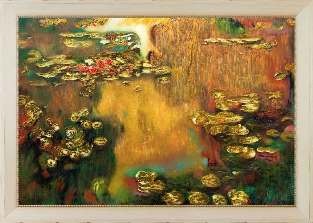 Water Lilies (Luxury Line) Pre-Framed - Constantine Frame 24" X 36"