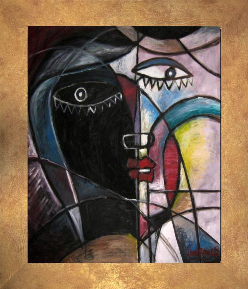 Lover Pre-framed - Florentine Gold Frame 20"X24"