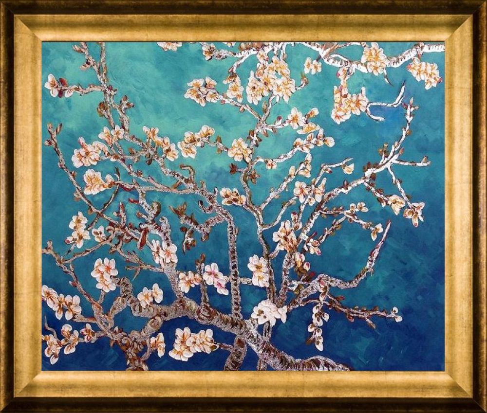 Branches of an Almond Tree (Luxury Line) Pre-framed - Athenian Gold Frame 20"X24"