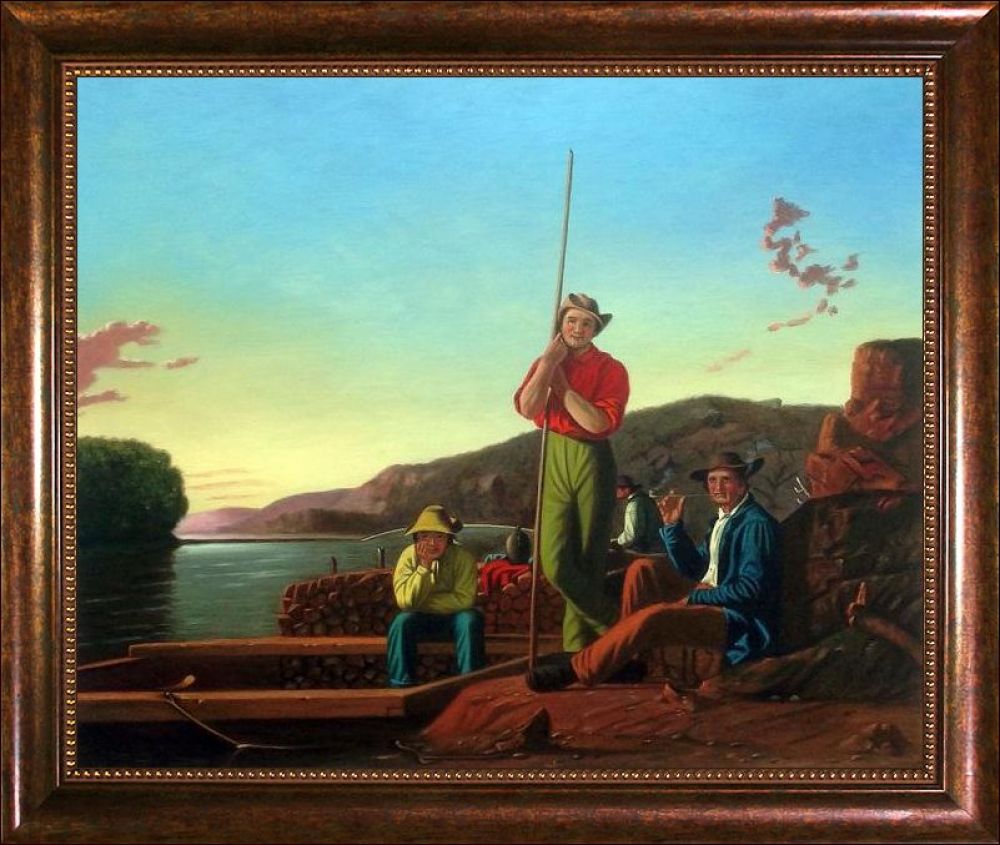 The Wood-Boat, 1850 Pre-Framed - Verona Cafe Frame 20"X24"