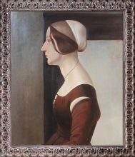 Portrait of a Young Woman Pre-Framed