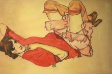 Wally with Red Blouse, 1913