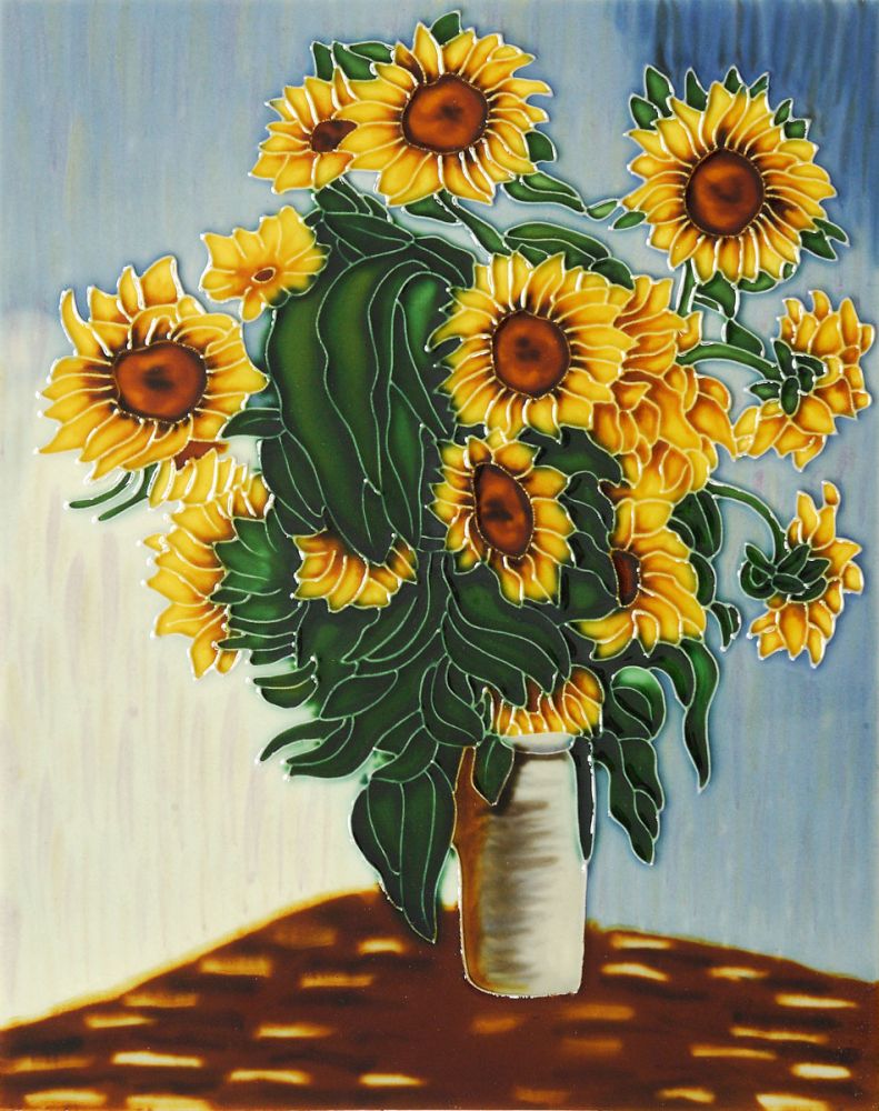 Sunflowers Trivet/Wall Accent Tile (felt back)