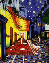 Cafe Terrace at Night Accent Tile (felt back)