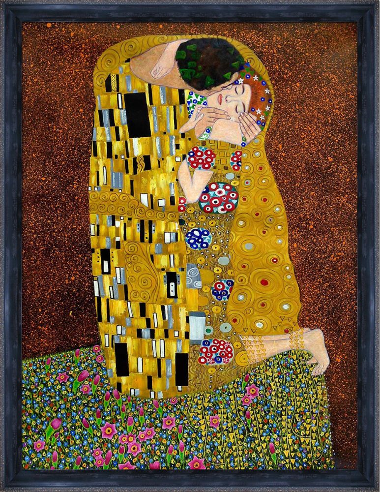 The Kiss (Full View) Pre-Framed - La Scala King Frame 30
