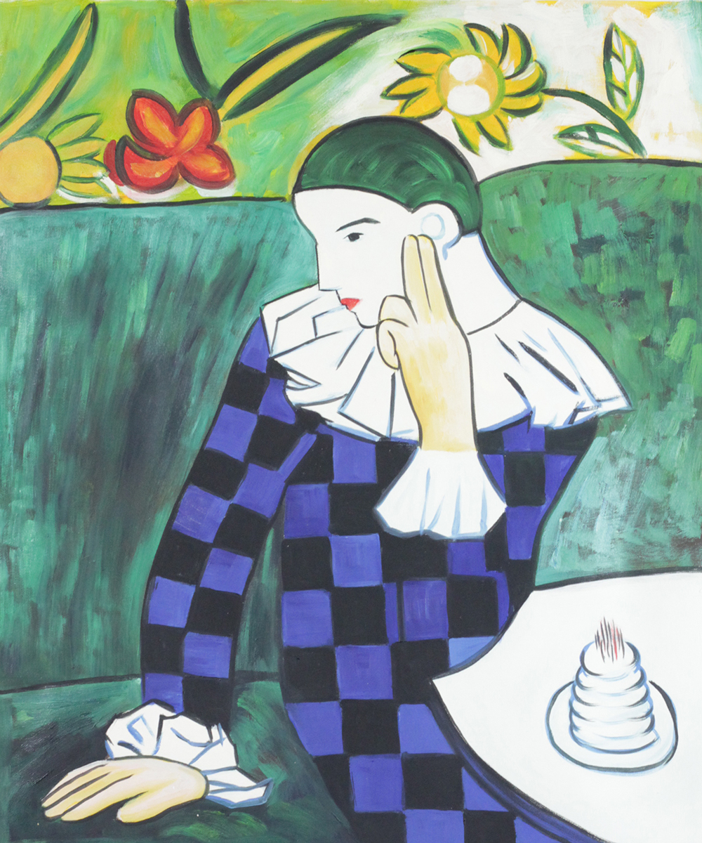 Harlequin Leaning on his Elbow.