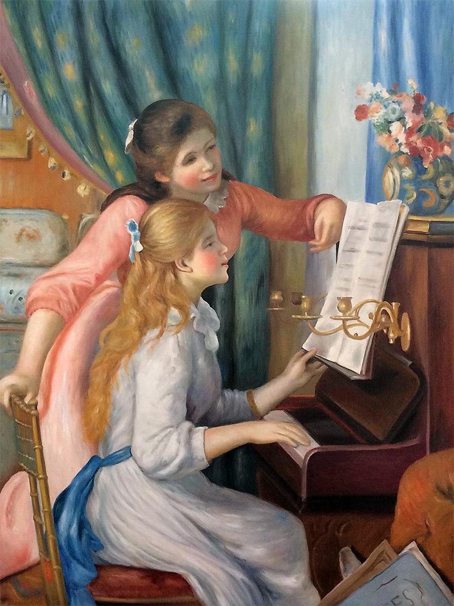 Pierre-Auguste Renoir - Young Girls at the Piano